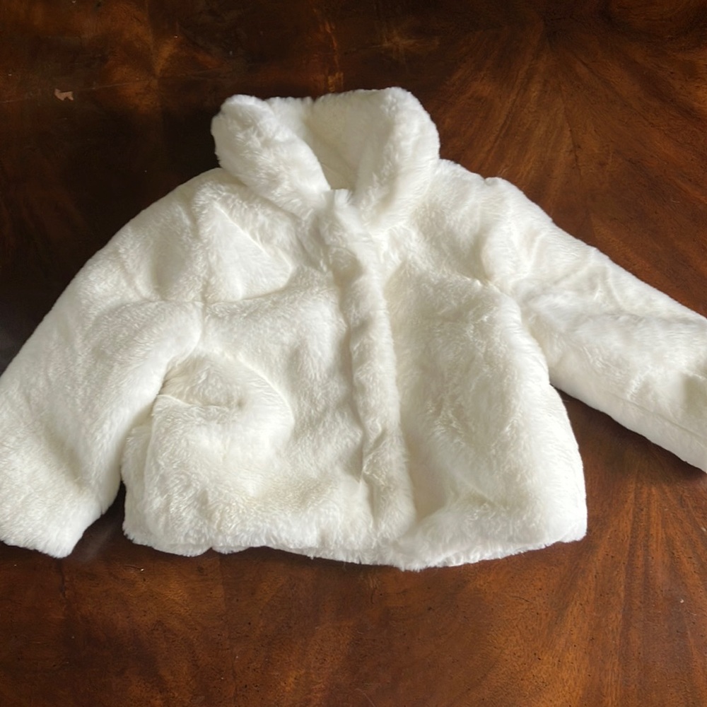 White fluffy coat